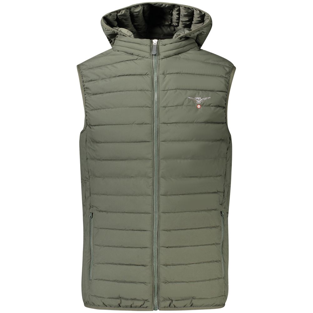 Green Polyester Men's Jacket