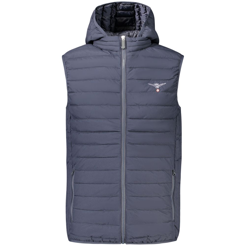 Blue Polyester Men's Jacket
