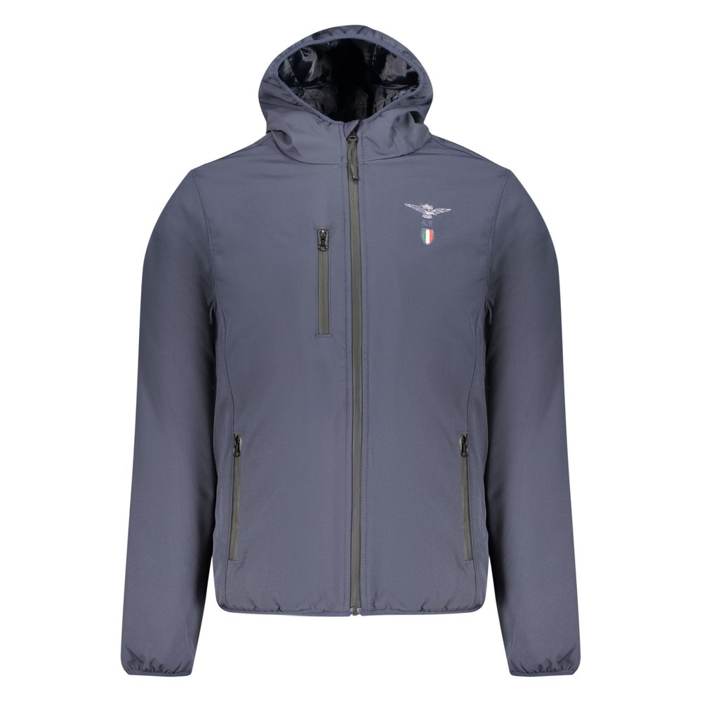 Blue Polyester Shell Jacket