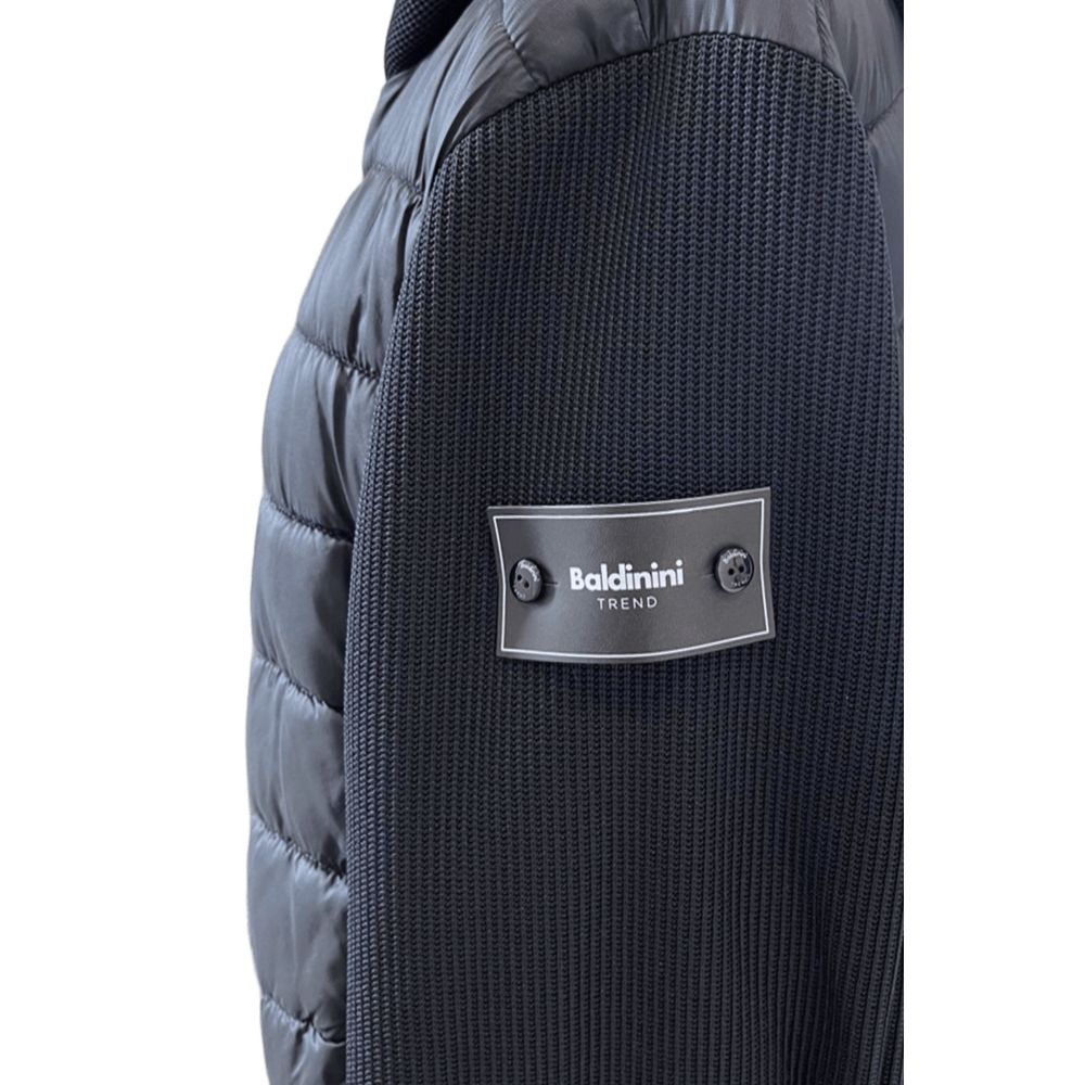 Blue Polyester Men Jacket