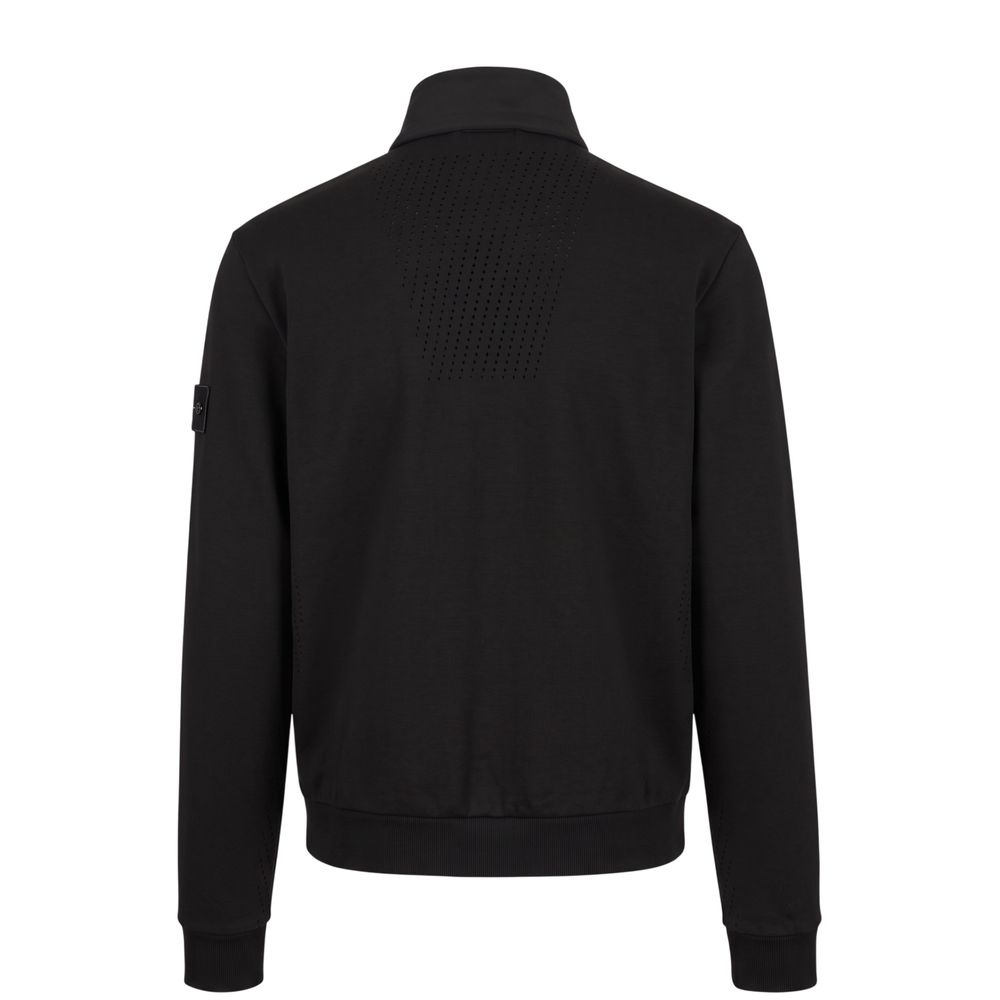 Black Polyester Men Jacket