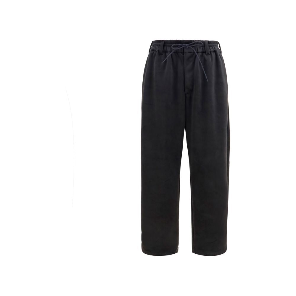 Black Polyester Athletic Pants