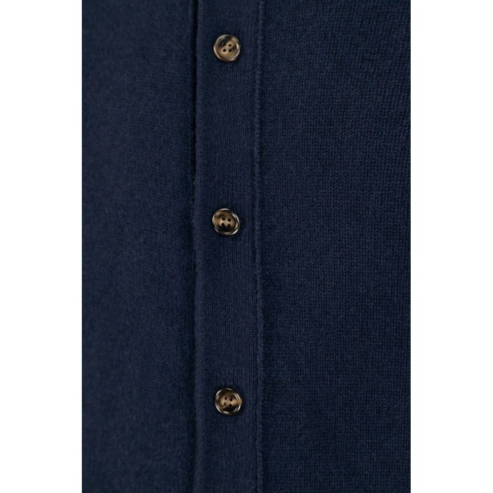 Blue Wool Cardigan