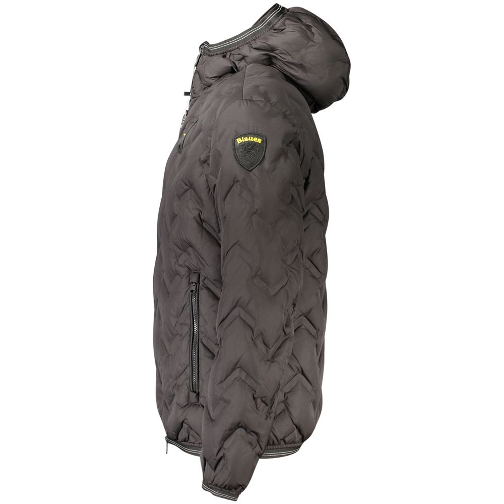 Black Polyester Men's Jacket