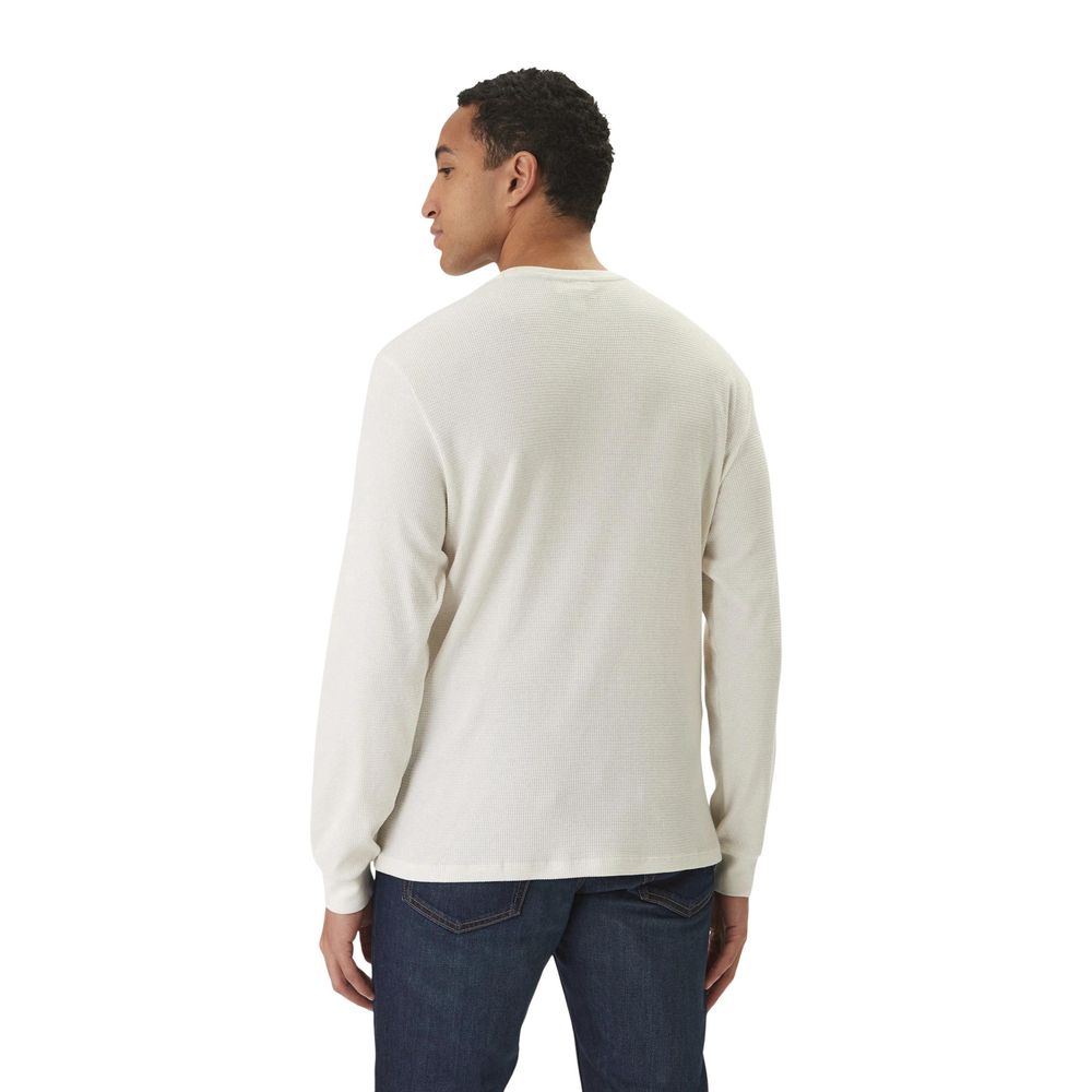 Beige Cotton Long Sleeve T-Shirt