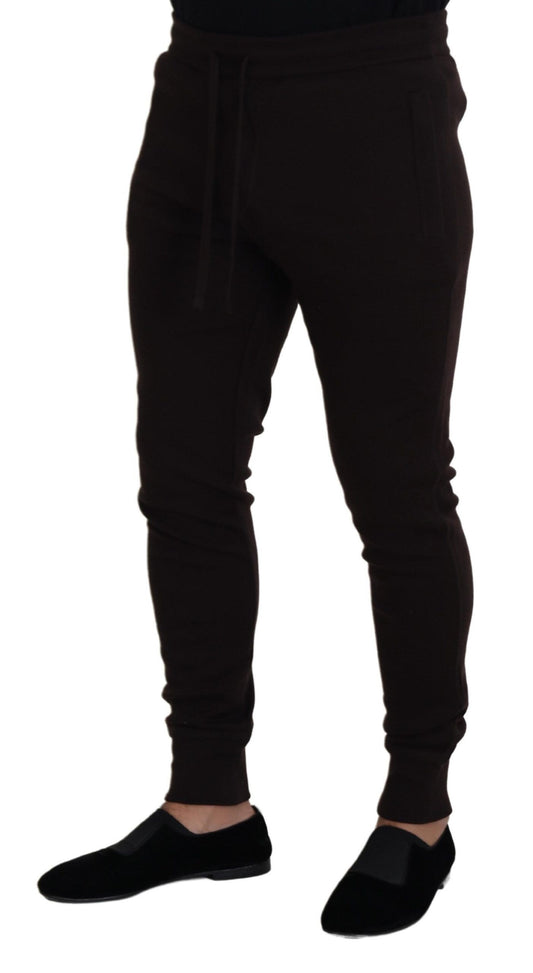 Brown Cashmere Trousers Bottoms Drawstring Pants