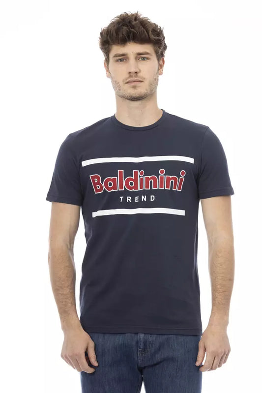 Blue Cotton Men's T-Shirt