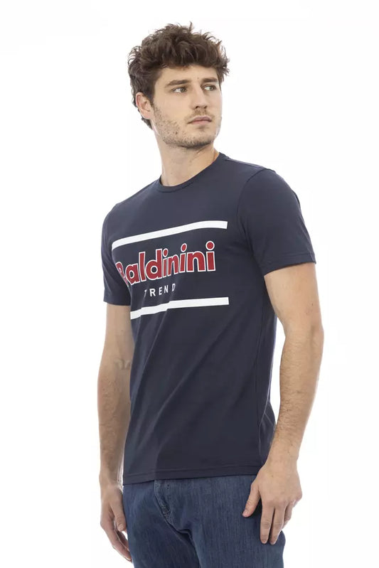Blue Cotton Men's T-Shirt