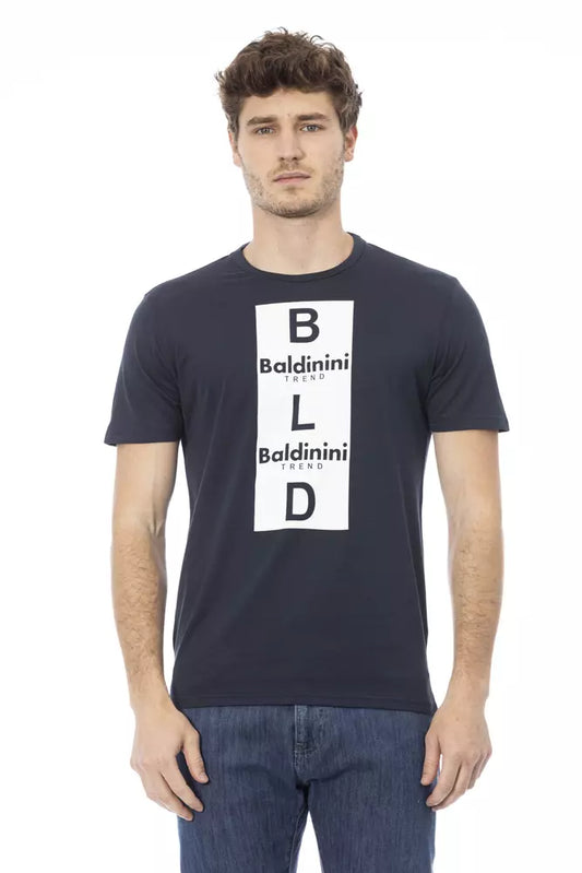 Blue Cotton Men's T-Shirt