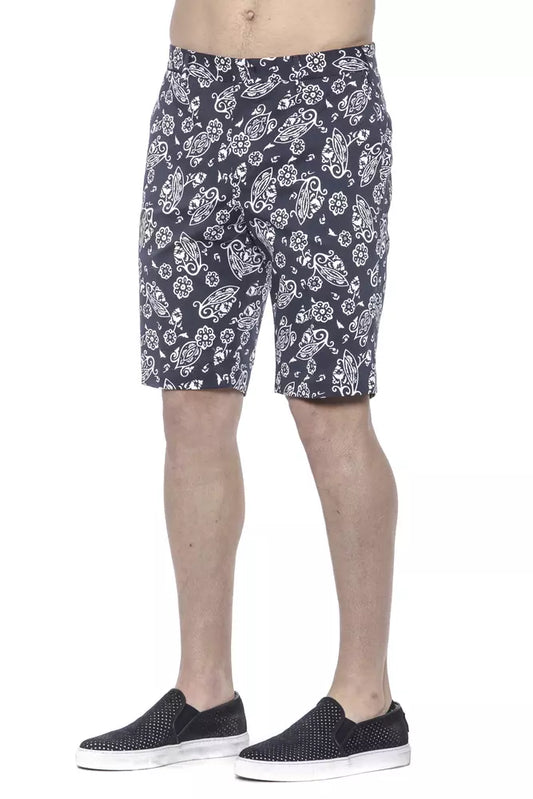 Blue Cotton Men Bermuda Short