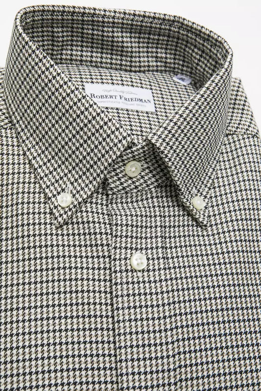 Beige Cotton Men's Shirt
