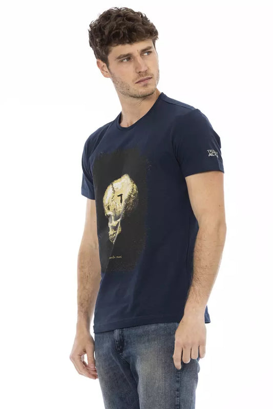 Blue Cotton Men's T-Shirt