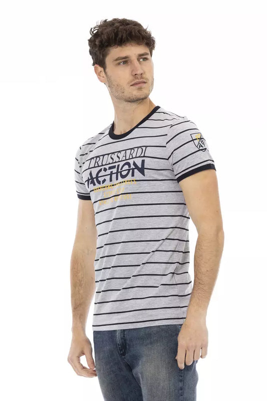 Gray Cotton Men's T-Shirt