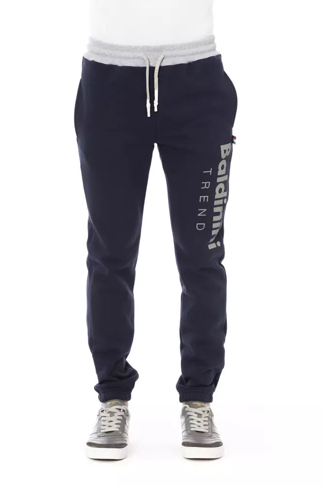 Blue Cotton Men's Sport Pant