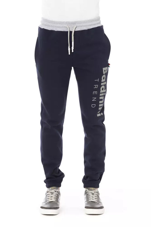 Blue Cotton Men's Sport Pant
