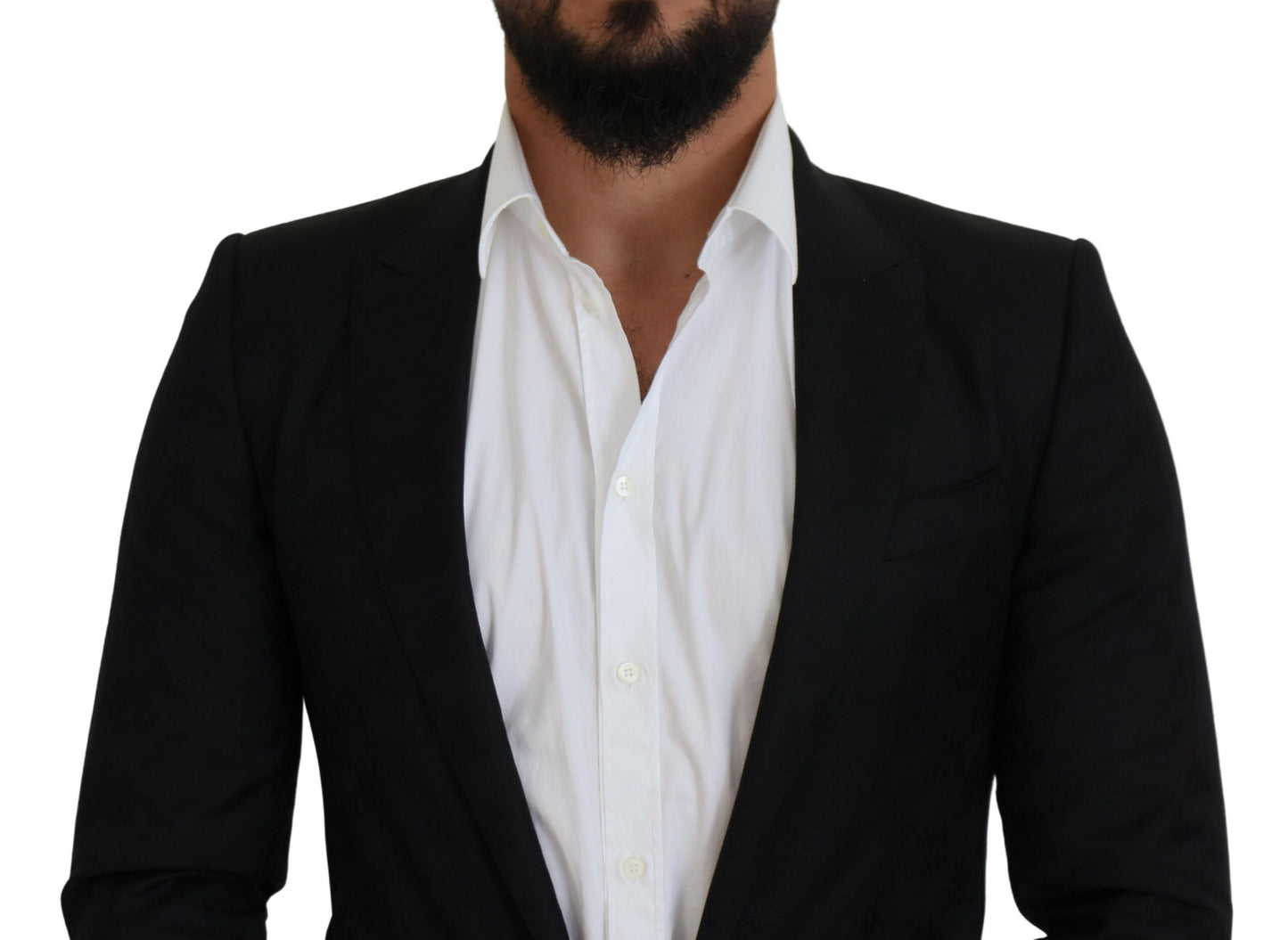 Black Wool Formal Coat Martini Blazer
