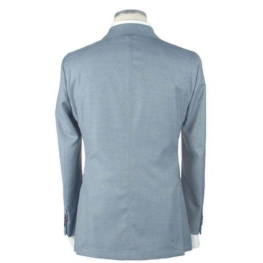 Light Blue Wool Men's Blazer