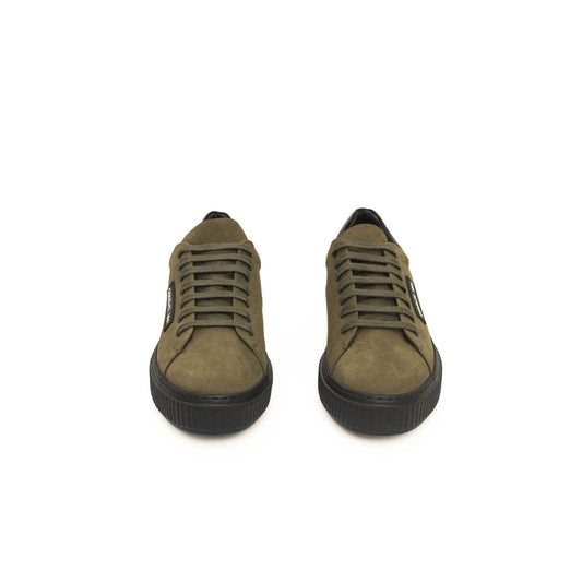 Green Cowhide Men Sneaker