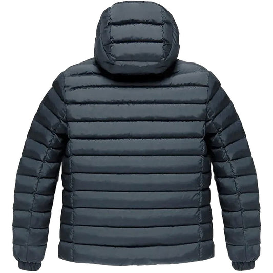 Blue Nylon Men Jacket