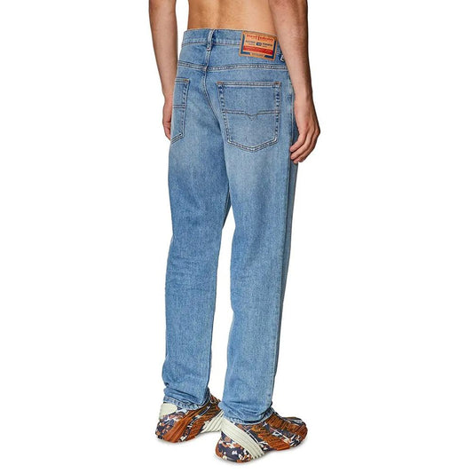 Light Blue Cotton Men's Regular-Fit Jean