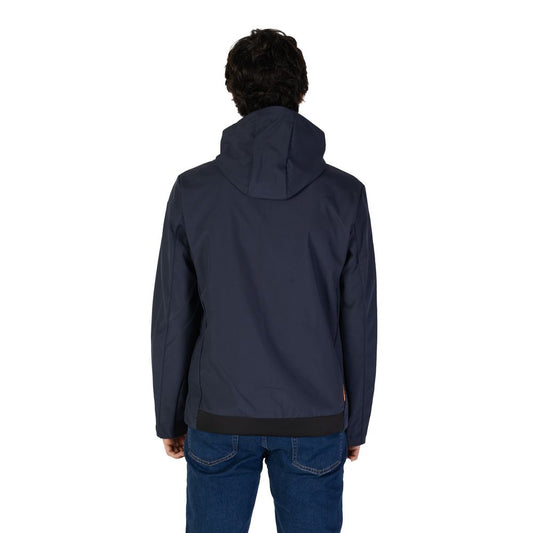 Blue Polyester Jackets & Coat