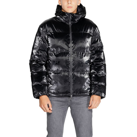Black Polyester Jackets & Coat