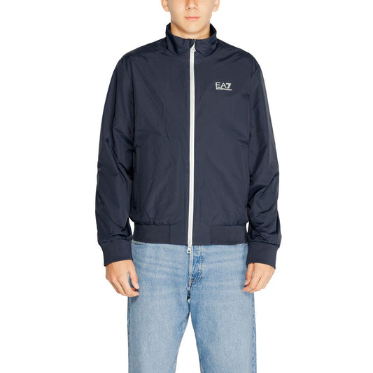 Blue Polyamide Jackets & Coat