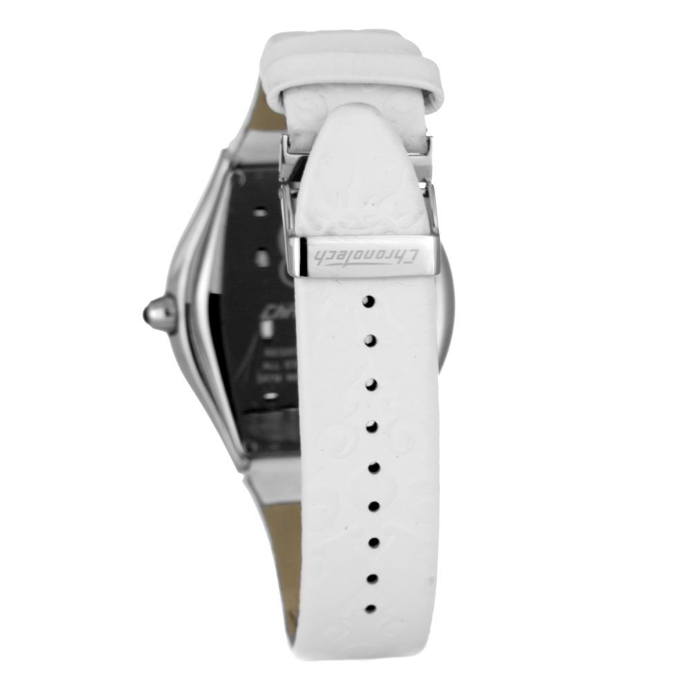 White Leather Dress Watch