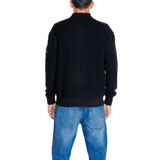 Black Recycled Cotton Cardigan