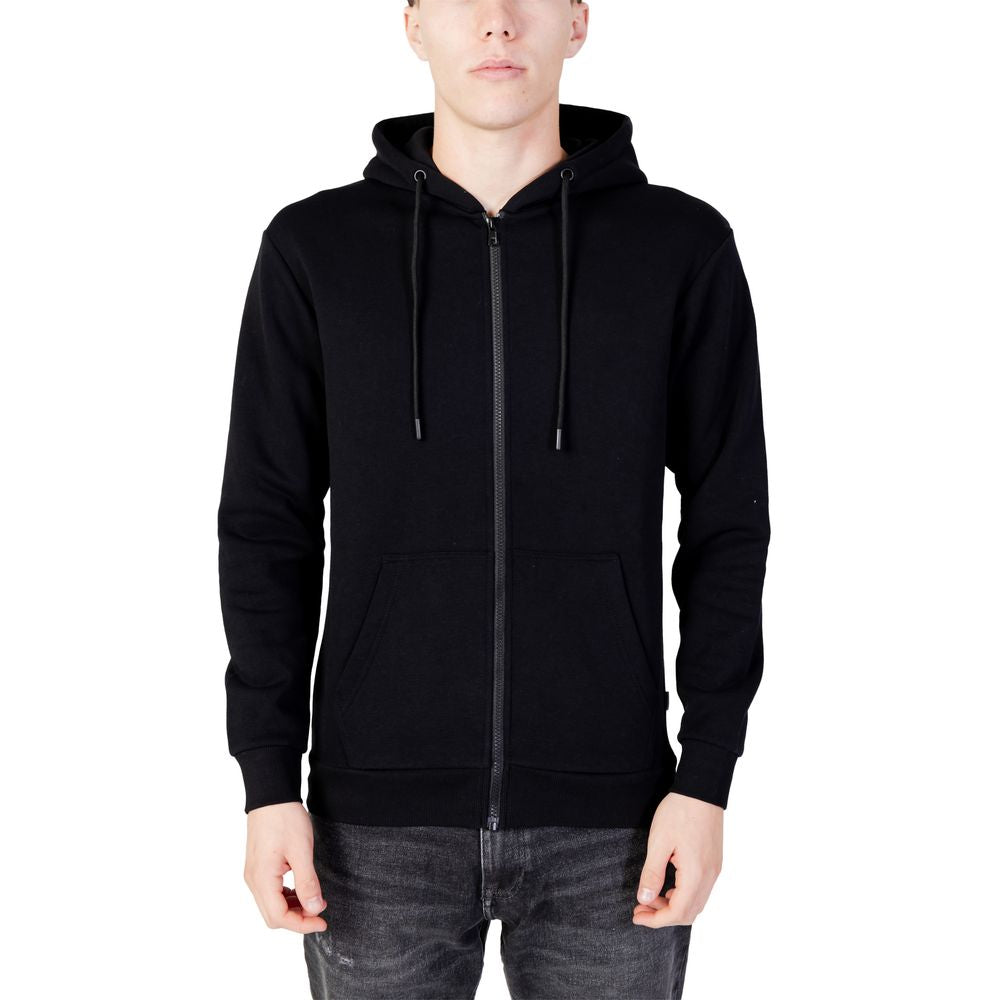 Black Polyester Hoodie