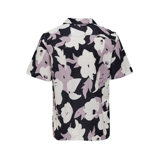 Purple Linen Shortsleeve
