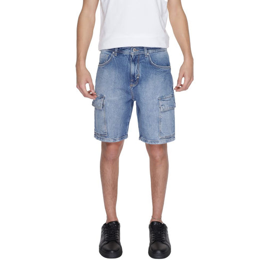 Blue Cotton Bermuda