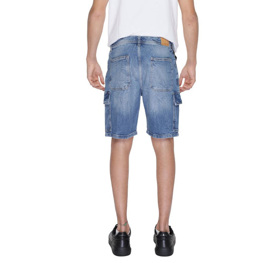 Blue Cotton Bermuda