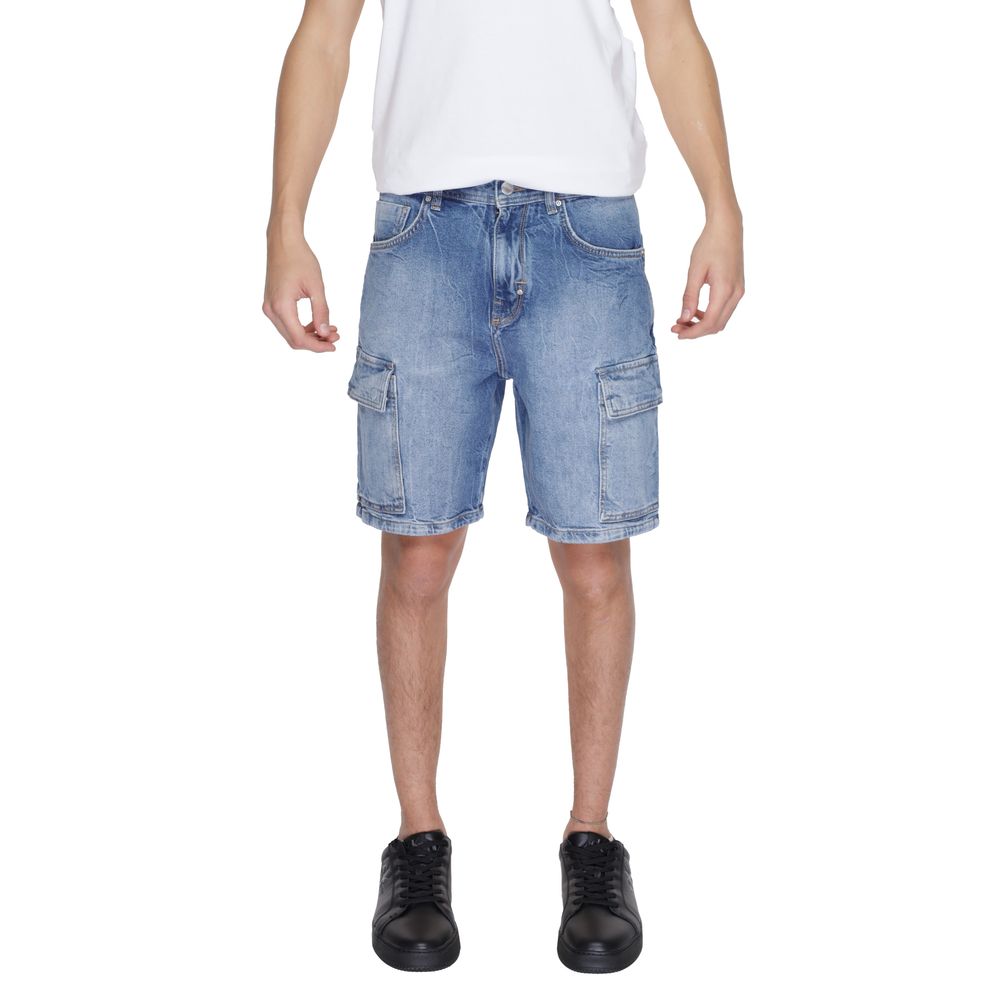 Blue Cotton Bermuda
