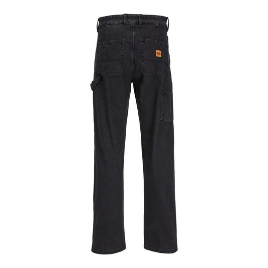 Black Cotton Relaxed Fit Jean