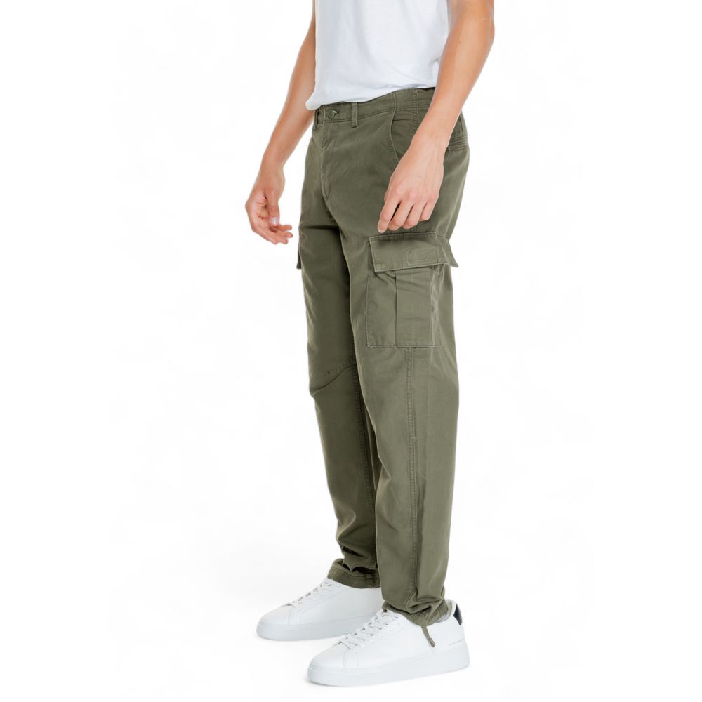 Green Cotton Cargo Pants