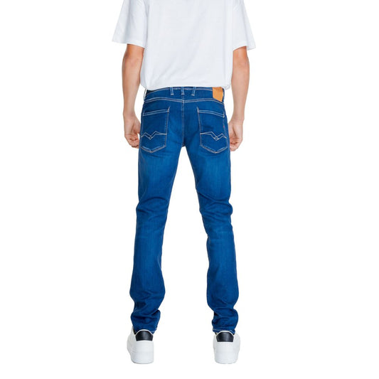 Blue Cotton Relaxed Fit Jean