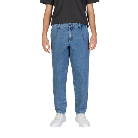 Blue Cotton Relaxed Fit Jean
