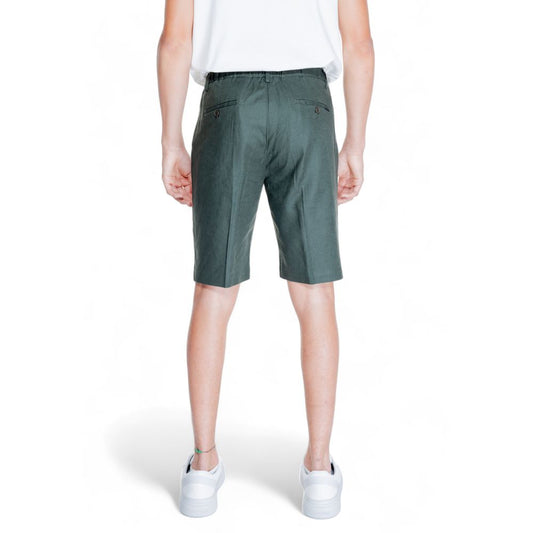 Green Linen Bermuda