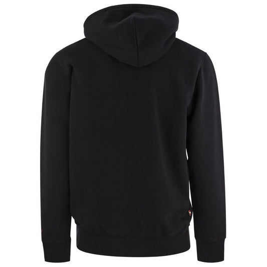 Black Cotton Men's Hoodie