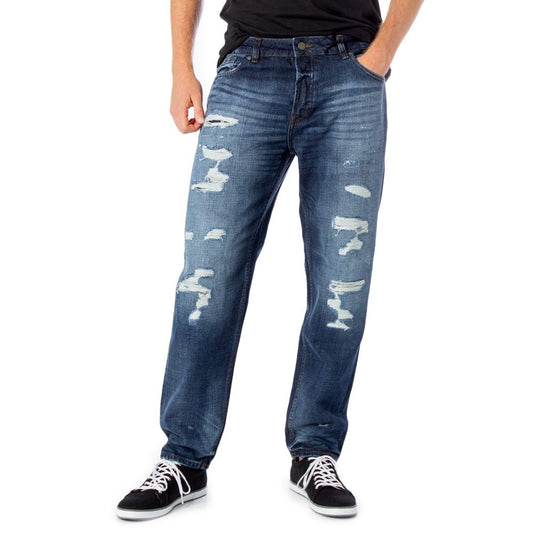 Blue Cotton Slim Fit Jean