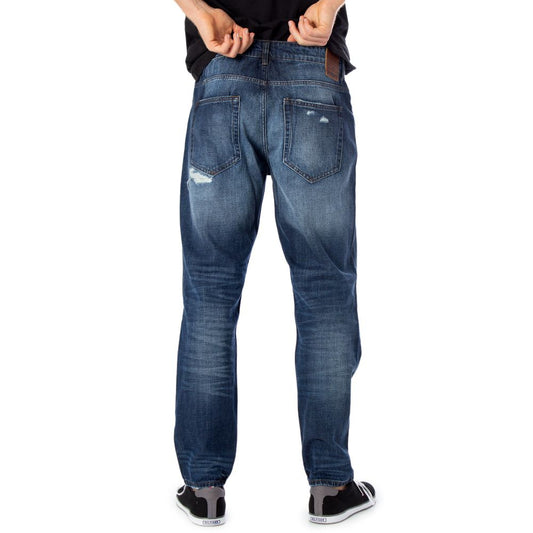 Blue Cotton Slim Fit Jean