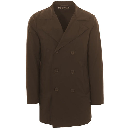 Brown Recycled Polyester Men Jacket
