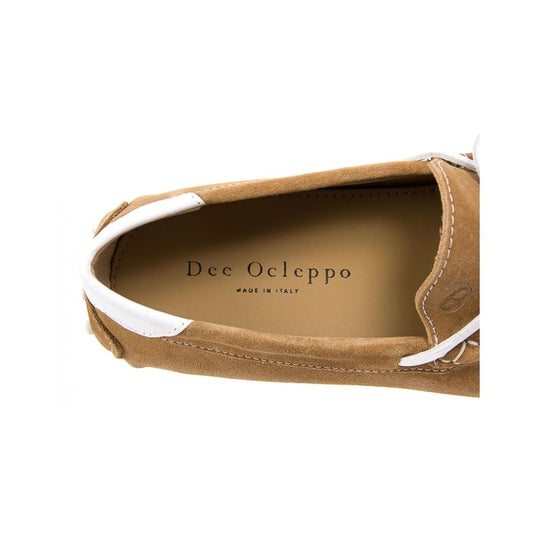 Beige Leather Moccassin