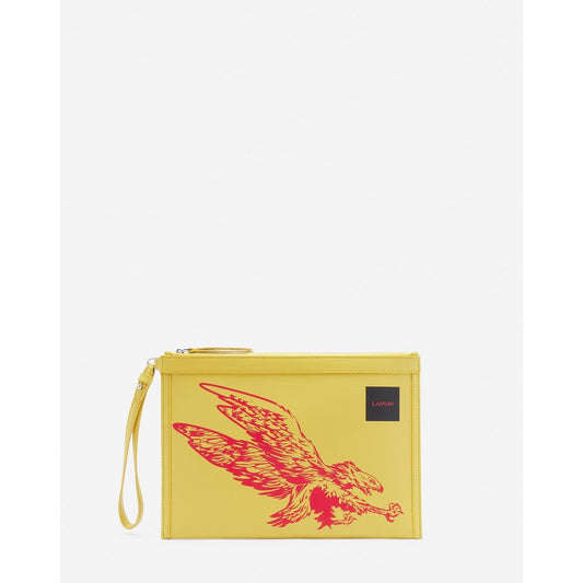"Yellow Leather Men Wallet"