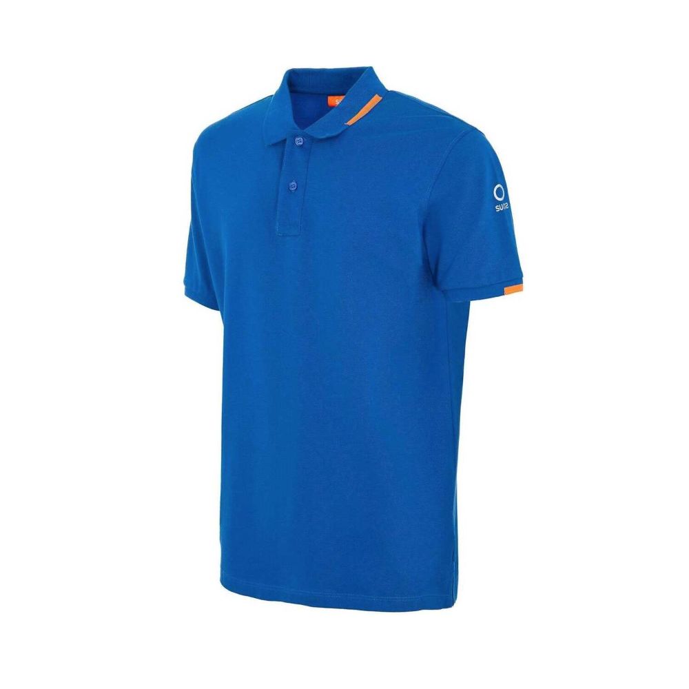 Blue Cotton Polo Shirt