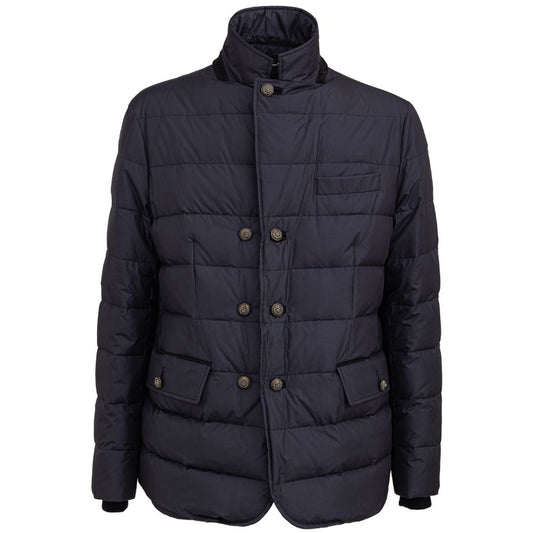 Blue Polyester Jackets & Coat