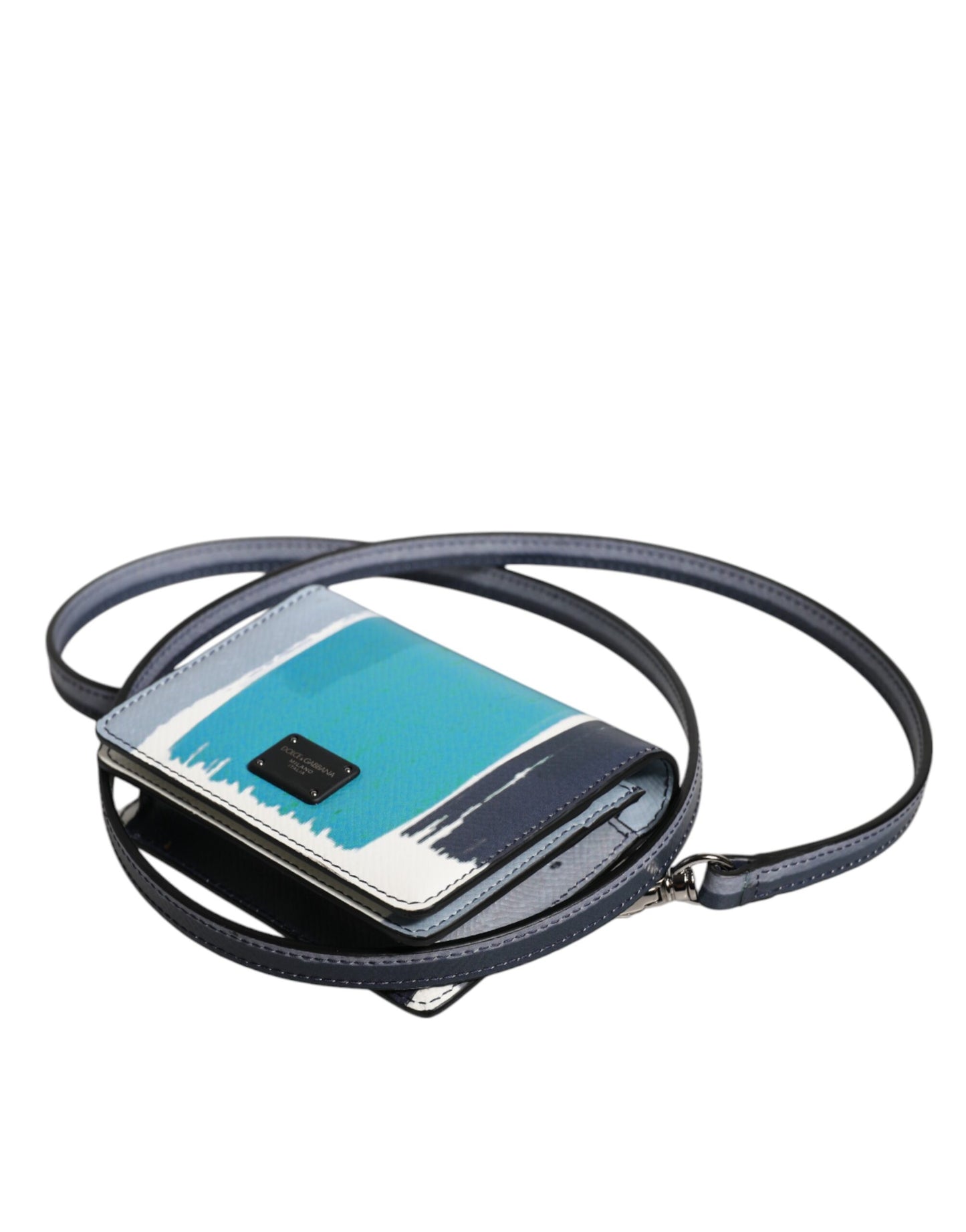 Multicolor Leather DG Logo Bifold Card Holder Wallet