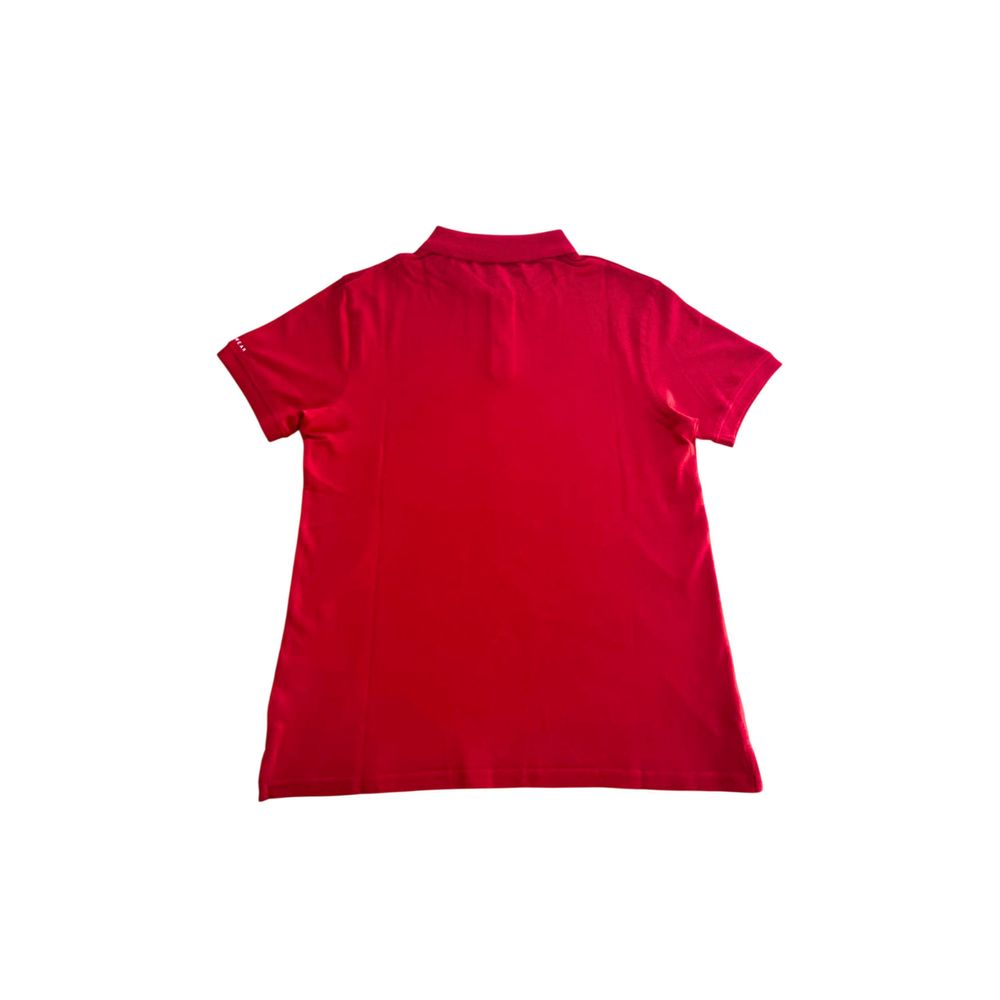 Red Cotton Men Polo Shirt
