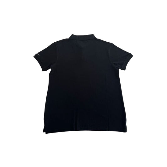 Black Cotton Men Polo Shirt